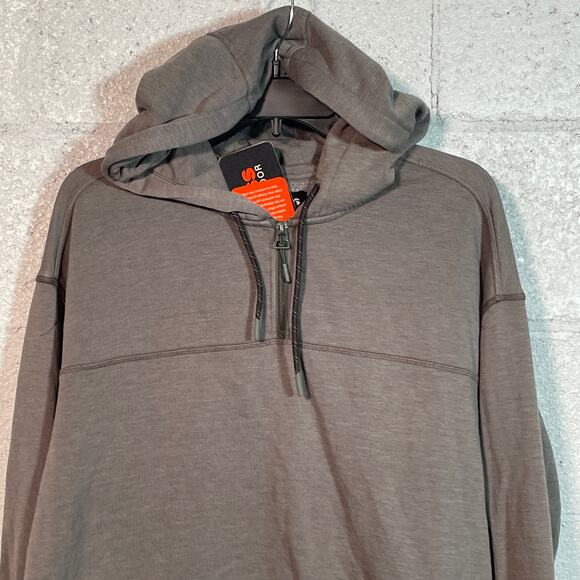 Bass Outdoor Womens Hibernate Half-Zip Hoodie Top Peat green, XS - Picture 3 of 7